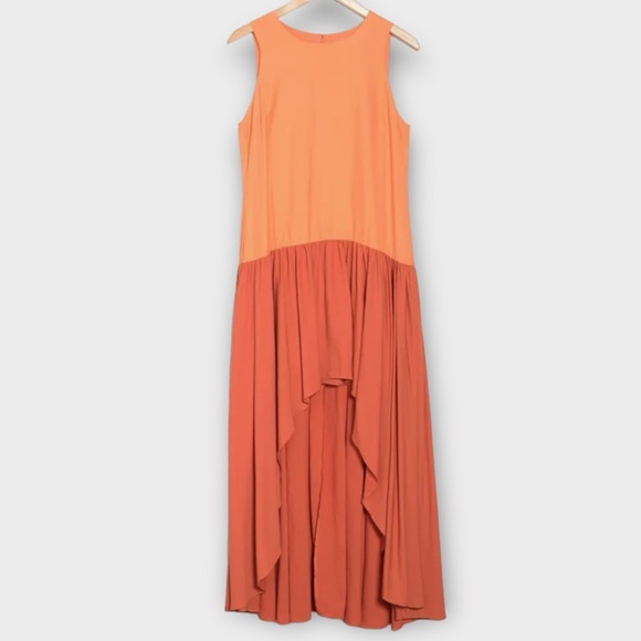 Hutch Anthropologie Women’s Lix Dress XS Colorblock Feminine High Low Hem NWT - Picture 3 of 10